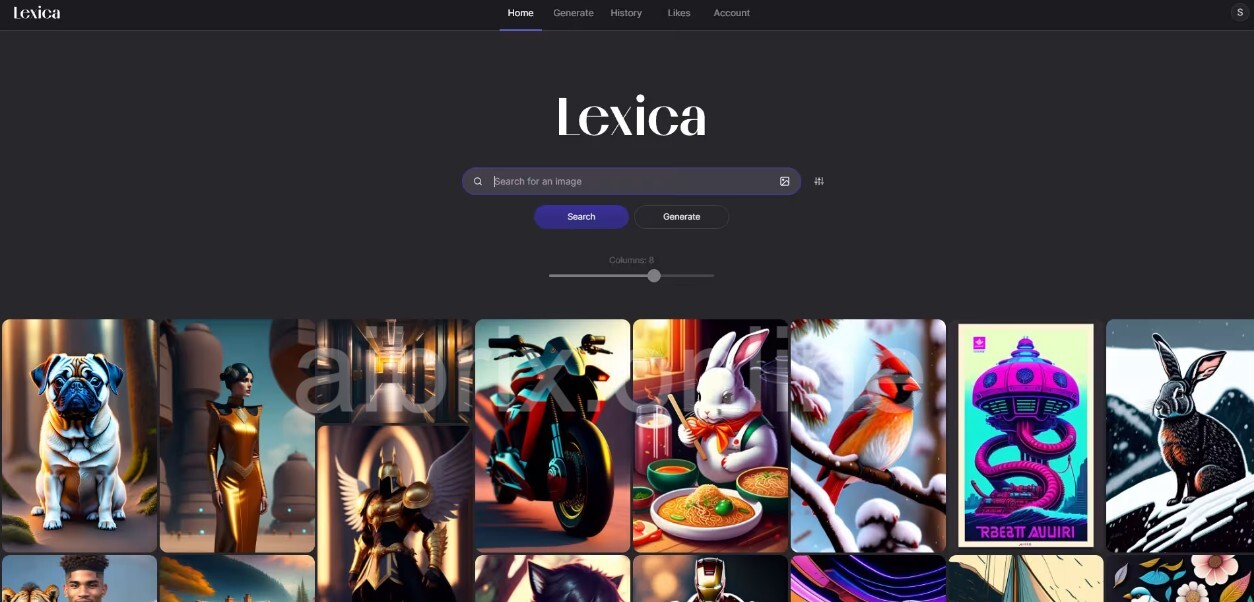 Lexica интерфейс